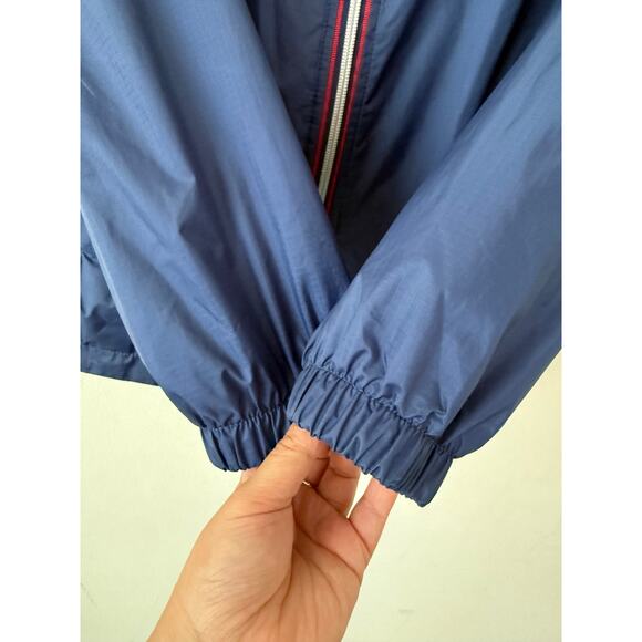 LL Bean Blue Water Resistant Fleece Lined Full Zip LongSleeve Jacket w/Hoodie-10 - Picture 7 of 8